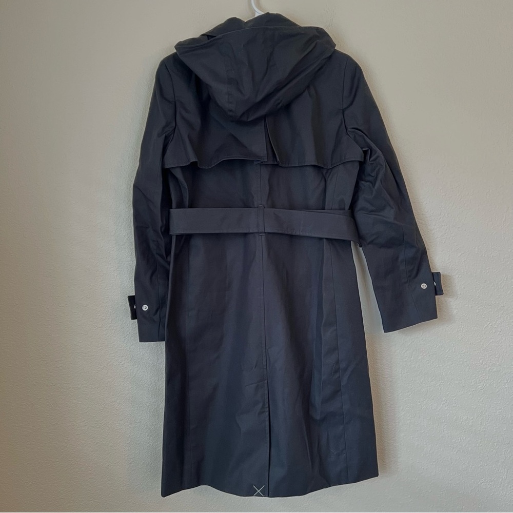 J. Crew Icon Trench Coat in Black Size 2 NWT - Picture 8 of 14